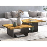 Interbuild 2.3 ft. L x 28 in. D, Acacia Butcher Block Table Top Countertop in Light Oak with Square Edge (Pack of 3)