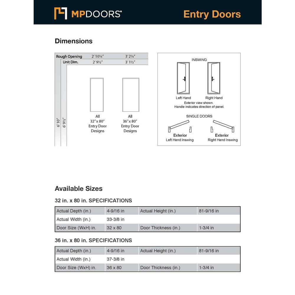 36 in. x 80 in. Contemporary Teak Medium Oak Left-Hand Inswing Fiberglass Prehung Front Door