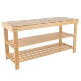 Lavish Home 8-Pair Bamboo Bench and Shoe Organizer