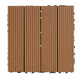Tidoin Outdoor 1 ft. x 1 ft. Composite Deck Tile in Light Wood(20 Per Box)