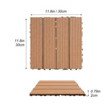Tidoin Outdoor 1 ft. x 1 ft. Composite Deck Tile in Light Wood(20 Per Box)