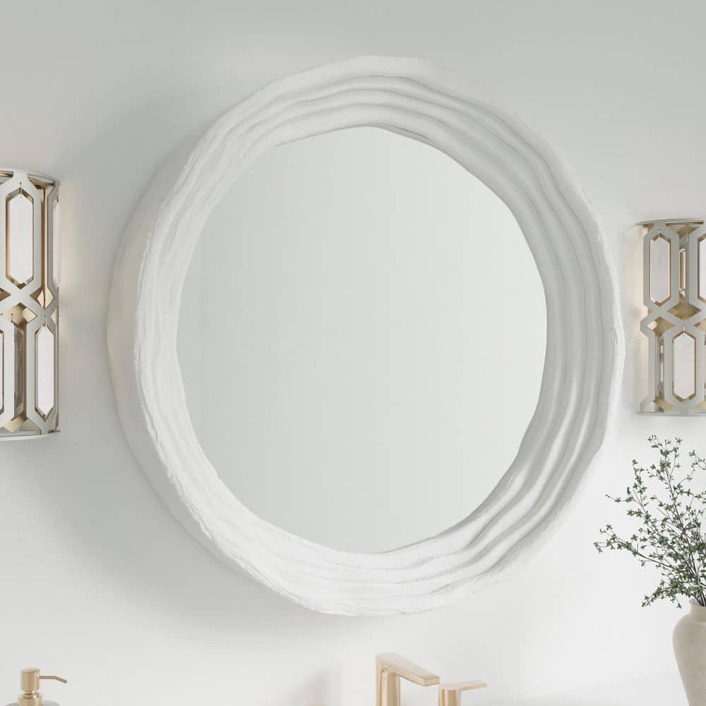 James Martin Vanities Terra 30" Limestone Framed Bathroom Vanity Mirror