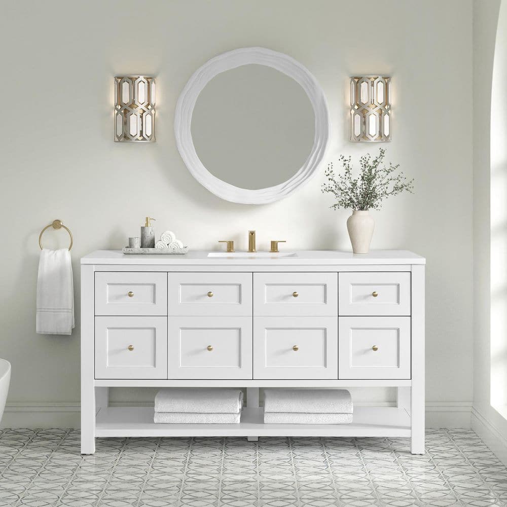James Martin Vanities Terra 30" Limestone Framed Bathroom Vanity Mirror