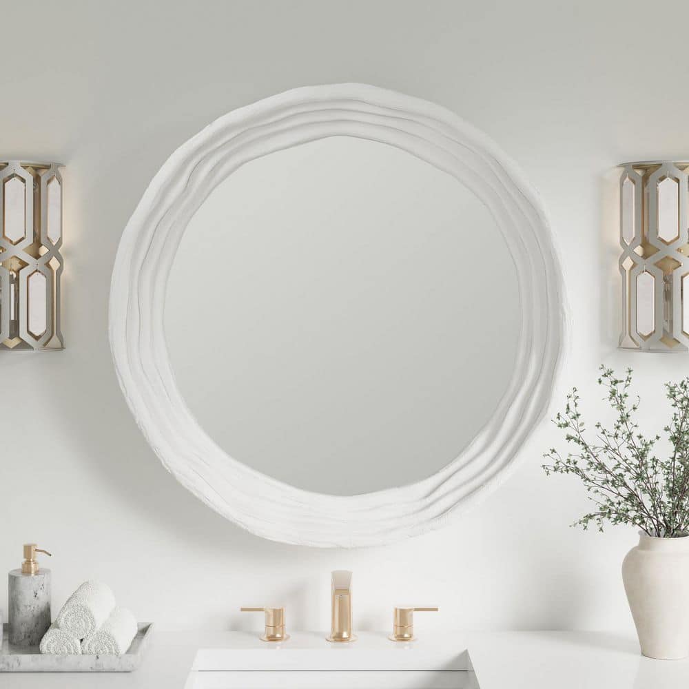 James Martin Vanities Terra 30" Limestone Framed Bathroom Vanity Mirror