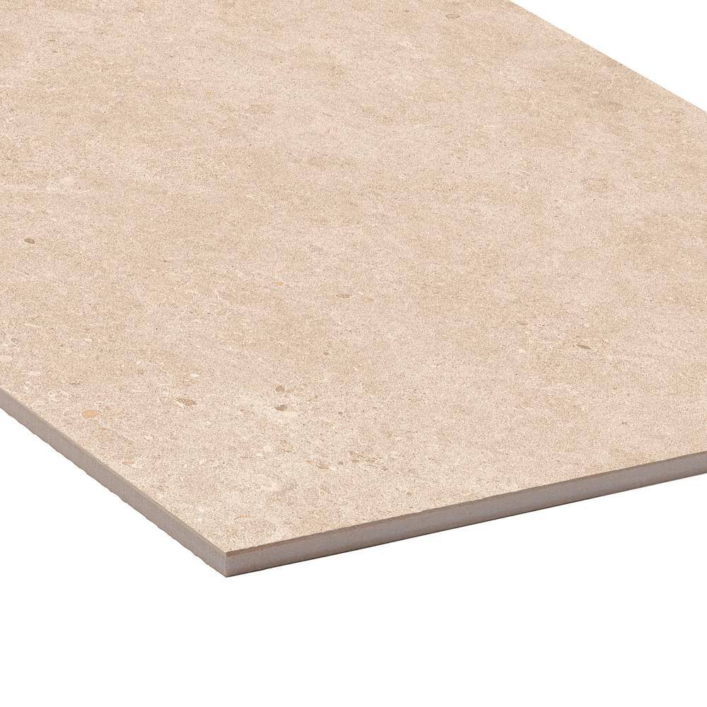 Pietra Limestone Sand 6 in. x 6 in. x 0.75 in. Stone-Look Porcelain Paver Sample