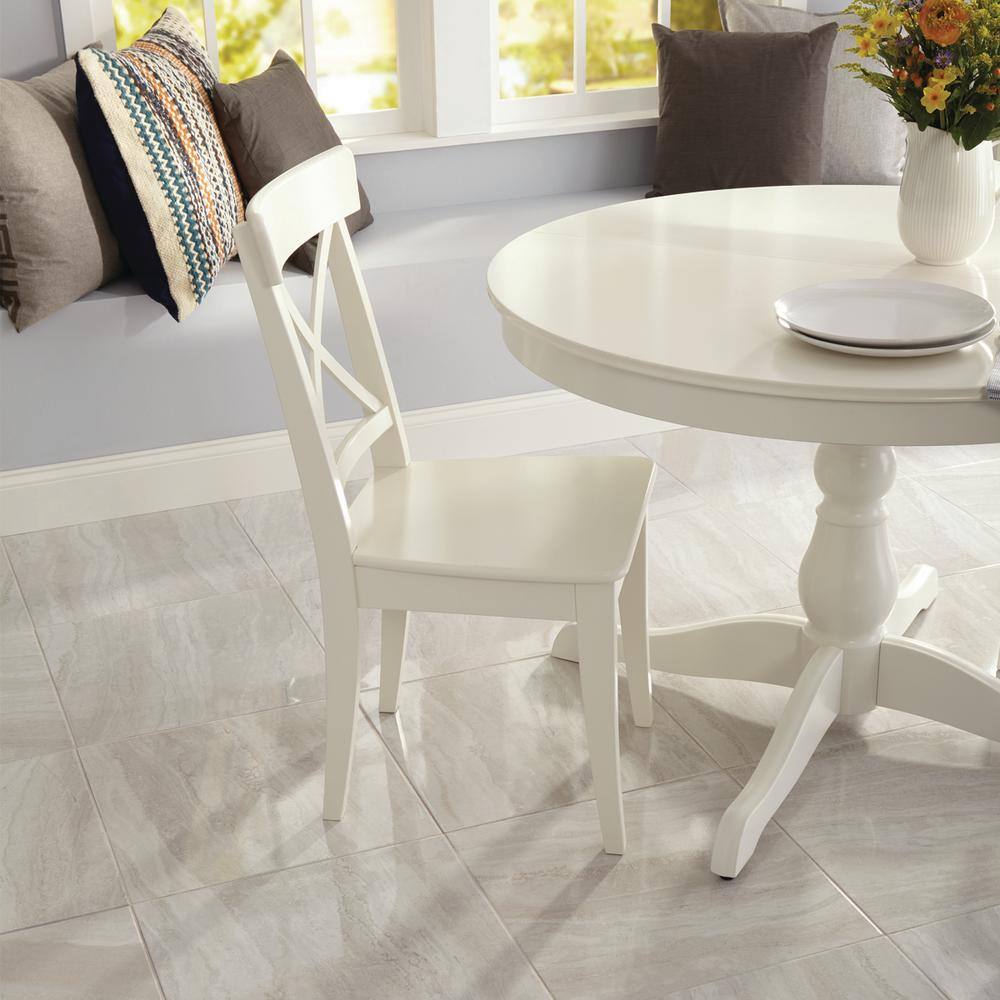 Daltile Hamilton Linear Gray 18 in. x 18 in. Ceramic Floor and Wall Tile (17.76 sq. ft. / case)