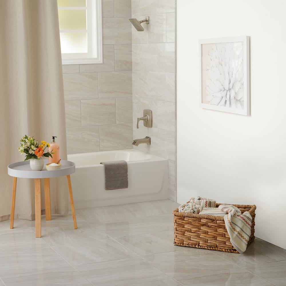 Daltile Hamilton Linear Gray 18 in. x 18 in. Ceramic Floor and Wall Tile (17.76 sq. ft. / case)