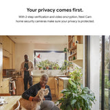Google Nest Cam Indoor Wired Smart Home Security Camera Linen