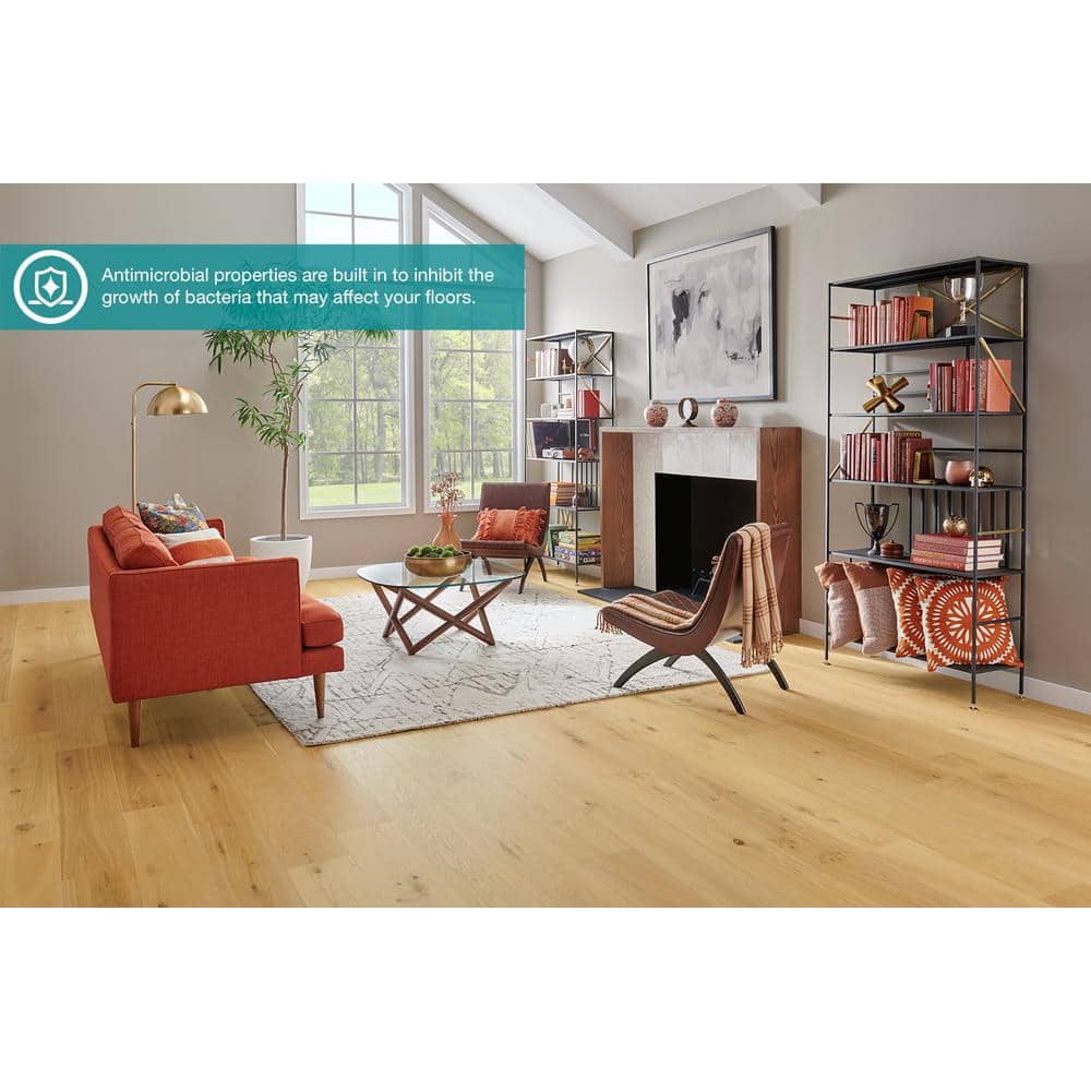 Pergo Defense+ Linen Oak 3/8 in. T x 7.5 in. W Click Lock Distressed Engineered Hardwood Flooring (1104.3 sq.ft./pallet)