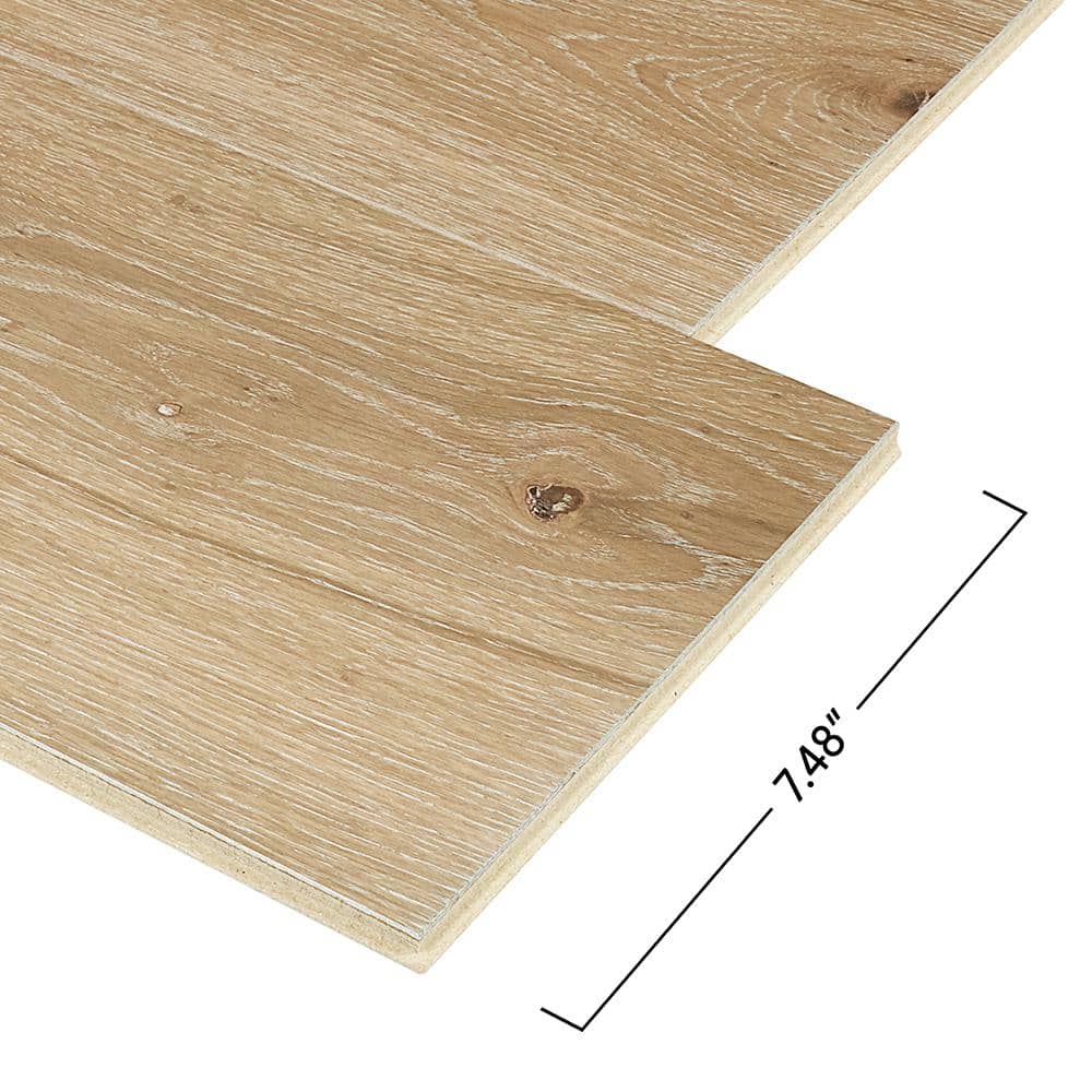 Pergo Defense+ Linen Oak 3/8 in. T x 7.5 in. W Click Lock Distressed Engineered Hardwood Flooring (1104.3 sq.ft./pallet)