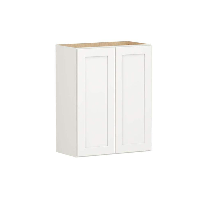 Shaker Full Overlay 24 in. W x 12 in. D x 30 in. H Plywood Assembled Wall Kitchen Cabinet in Linen White