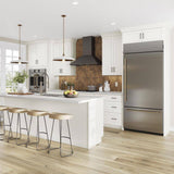 Shaker Full Overlay 27 in. W x 12 in. D x 36 in. H Plywood Assembled Wall Kitchen Cabinet in Linen White