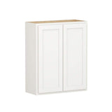 Shaker Partial Overlay 30 in. W x 12 in. D x 36 in. H Plywood Assembled Wall Kitchen Cabinet in Linen White