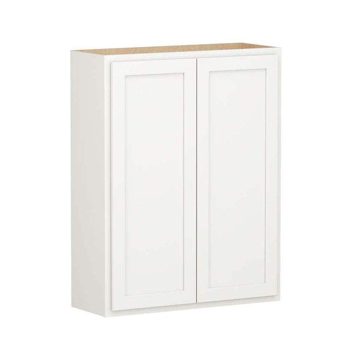 Shaker Partial Overlay 33 in. W x 12 in. D x 42 in. H Plywood Assembled Wall Kitchen Cabinet in Linen White