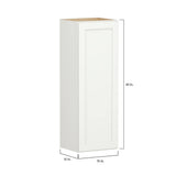 SIMPLY WOODMARK PRO Shaker Full Overlay 15 in. W x 12 in. D x 42 in. H Plywood Assembled Wall Kitchen Cabinet in Linen White