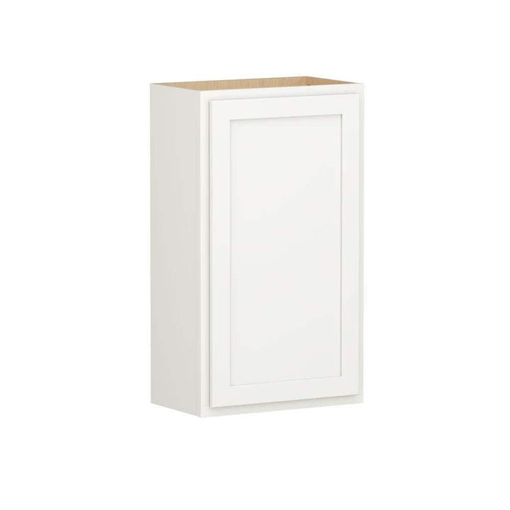 SIMPLY WOODMARK PRO Shaker Partial Overlay 21 in. W x 12 in. D x 36 in. H Plywood Assembled Wall Kitchen Cabinet in Linen White
