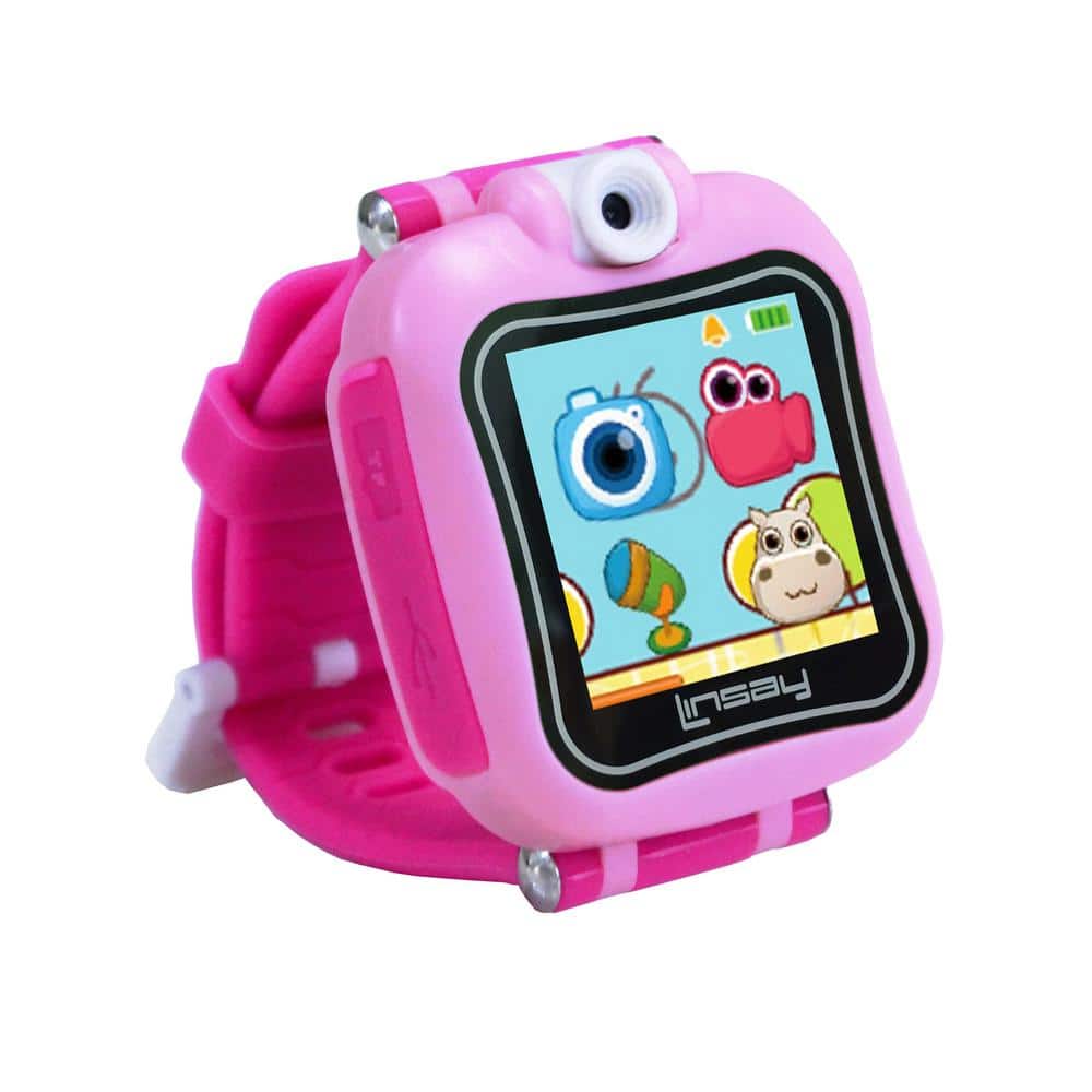 LINSAY 1.5 in. Smart Watch Kids Cam Selfie, Pink
