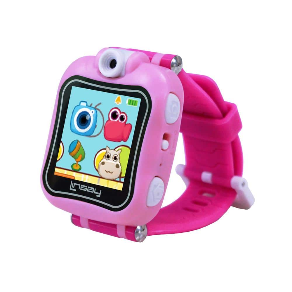 LINSAY 1.5 in. Smart Watch Kids Cam Selfie, Pink
