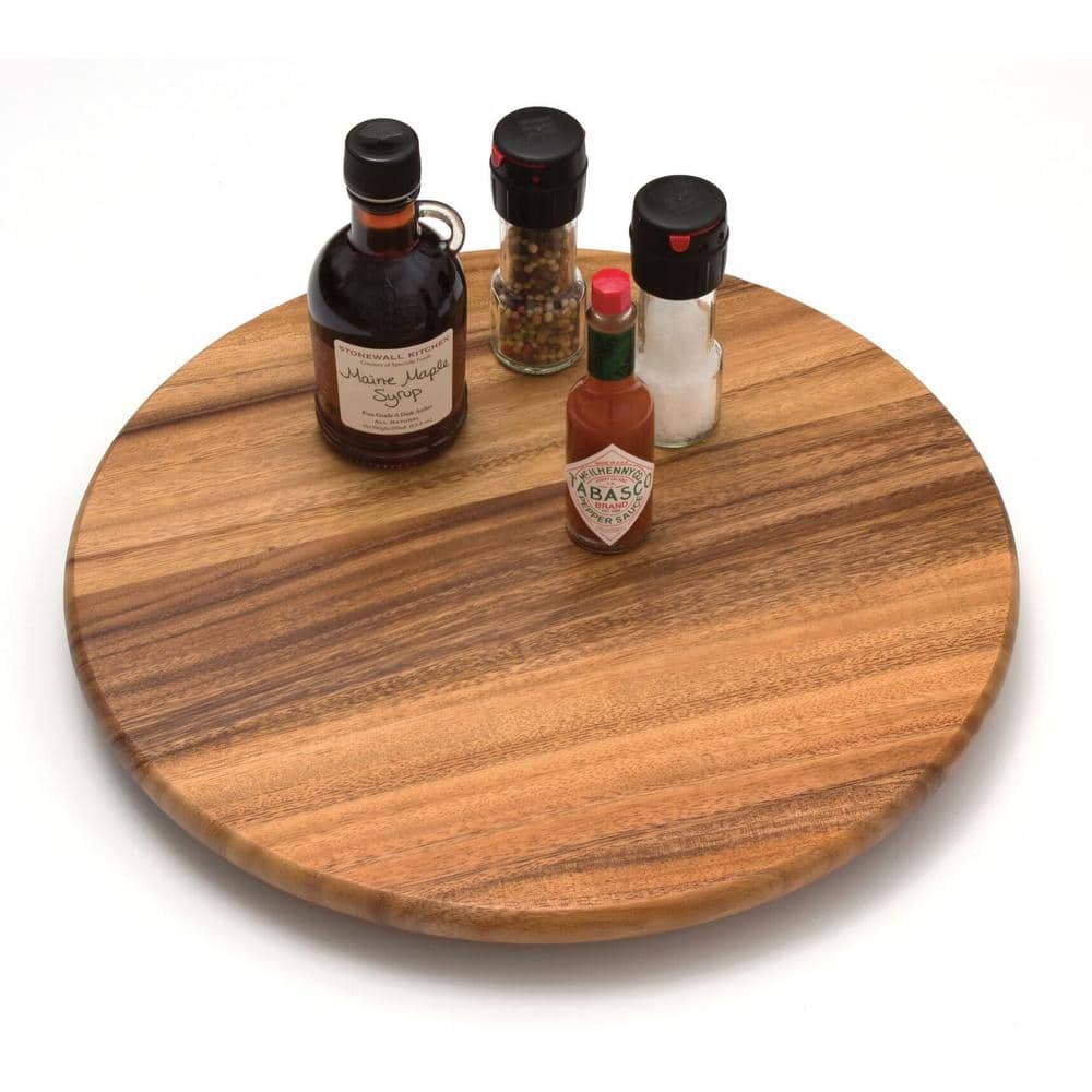 Lipper Acacia 16 in. Lazy Susan Organizers