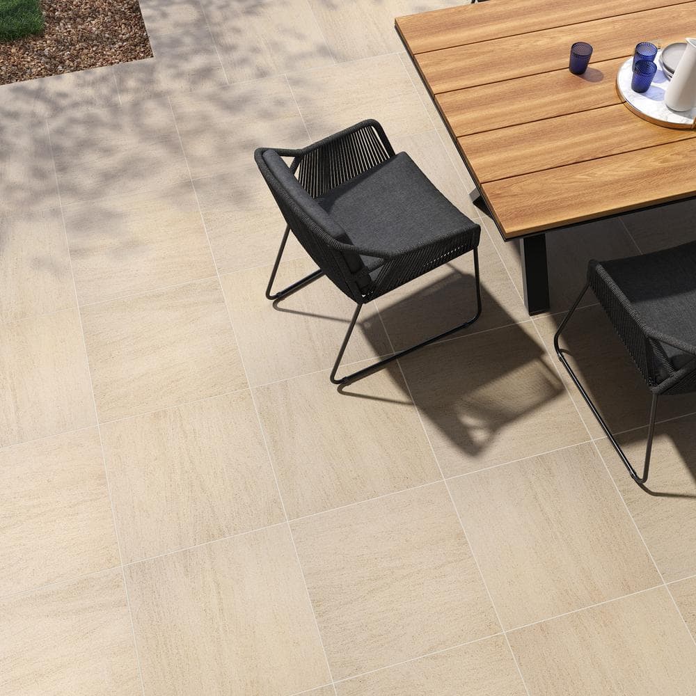 MSI Living Style Beige 2cm. x 18 in. x 36 in. Matte Porcelain Stone Look Paver (9 sq. ft./Case)