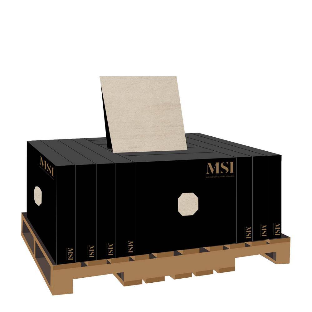 MSI Living Style Beige 2cm. x 18 in. x 36 in. Matte Porcelain Stone Look Paver (9 sq. ft./Case)