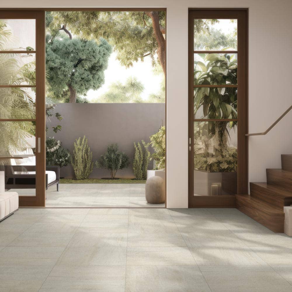 MSI Living Style Beige 2 cm. x 24 in. x 24 in. Matte Porcelain Stone Look Paver (8 sq. ft./Case)