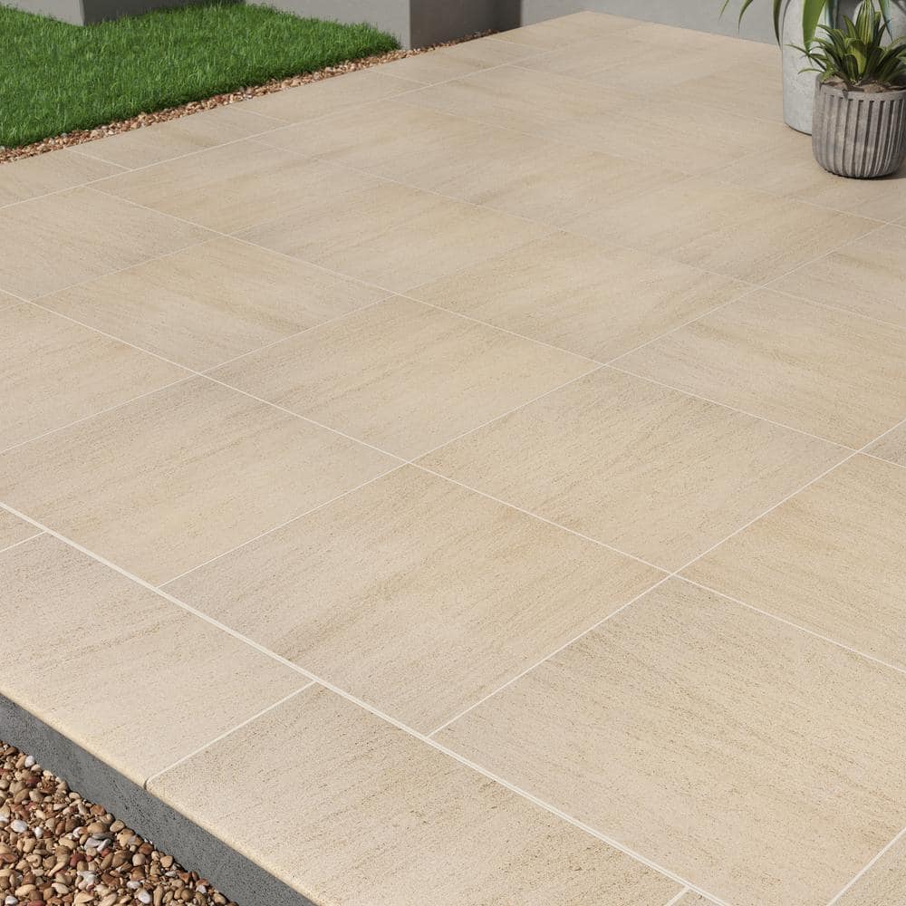 MSI Living Style Beige 2 cm. x 24 in. x 24 in. Matte Porcelain Stone Look Paver (8 sq. ft./Case)