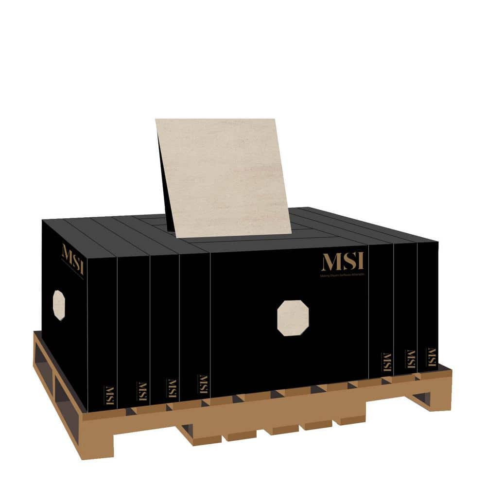 MSI Living Style Beige 2 cm. x 24 in. x 24 in. Matte Porcelain Stone Look Paver (8 sq. ft./Case)
