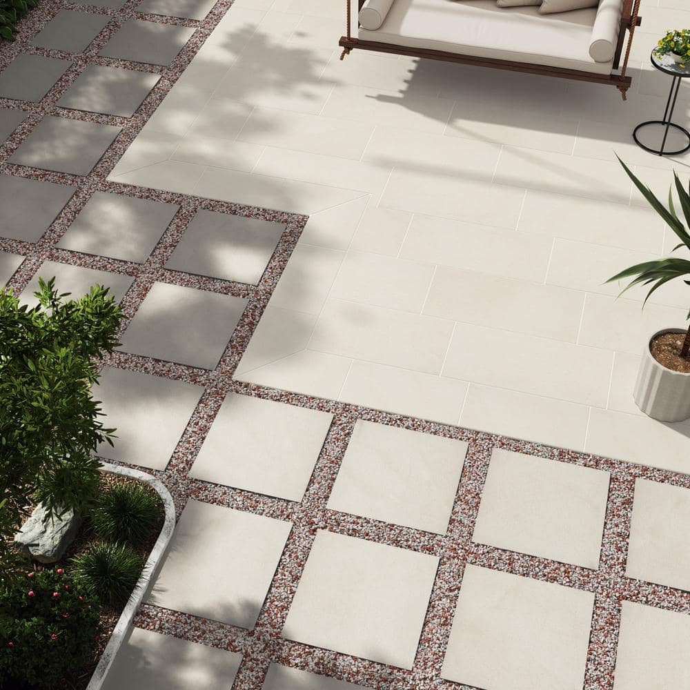 MSI Living Style Cream 2 cm. x 18 in. x 36 in. Matte Porcelain Stone Look Paver (9 sq. ft.)