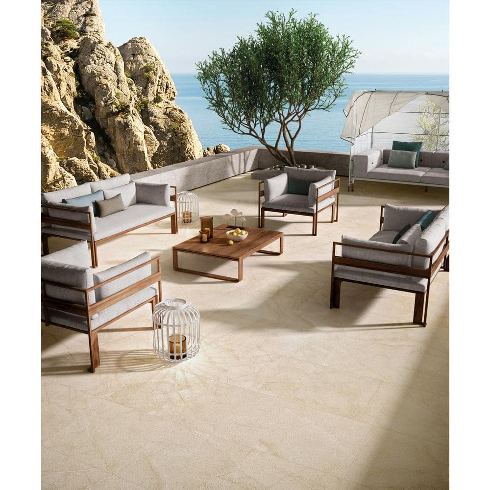 MSI Living Style Cream 2 cm. x 18 in. x 36 in. Matte Porcelain Stone Look Paver (9 sq. ft.)