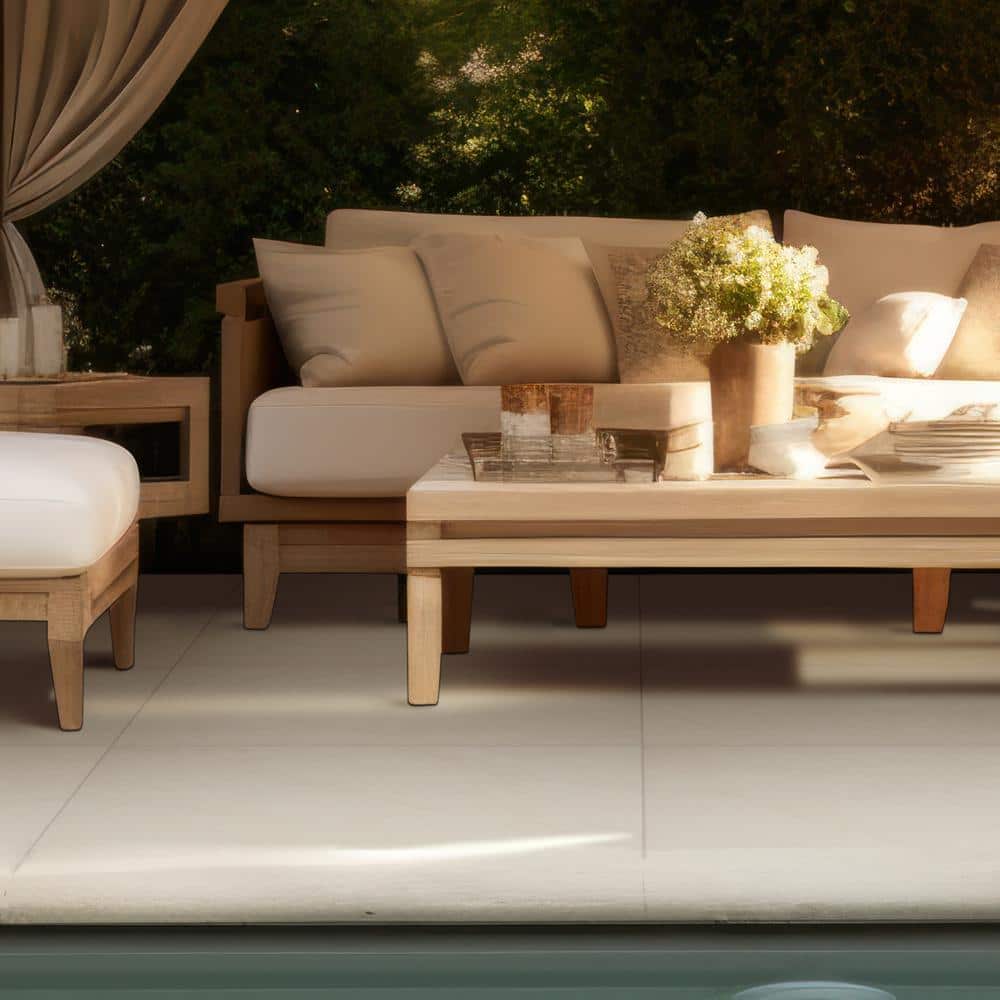 MSI Living Style Cream 2 cm. x 24 in. x 24 in. Matte Porcelain Stone Look Paver (8 sq. ft./Case)