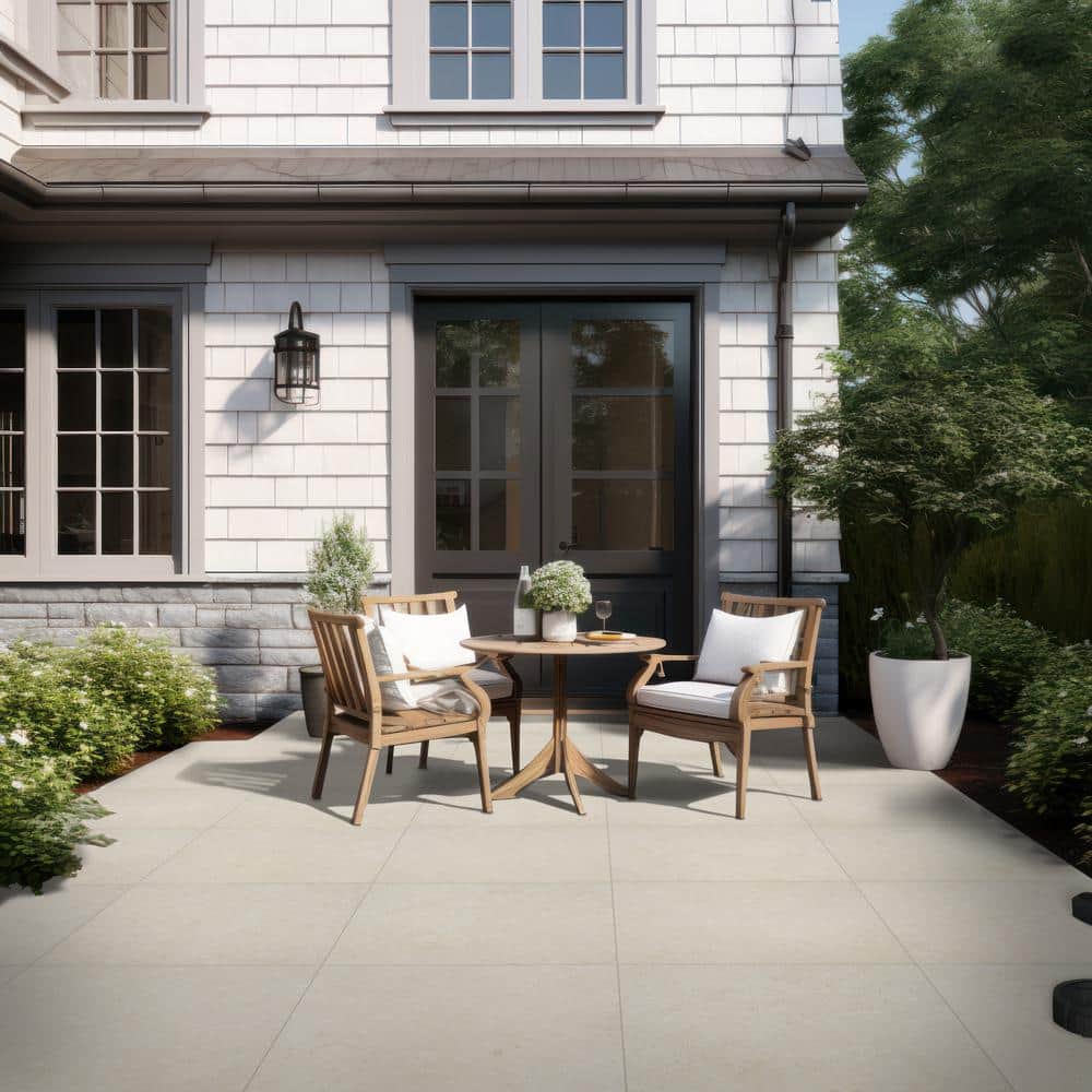 MSI Livingstyle Pearl 2 cm. x 24 in. x 24 in. Matte Porcelain Stone Look Paver (8 sq. ft./Case)