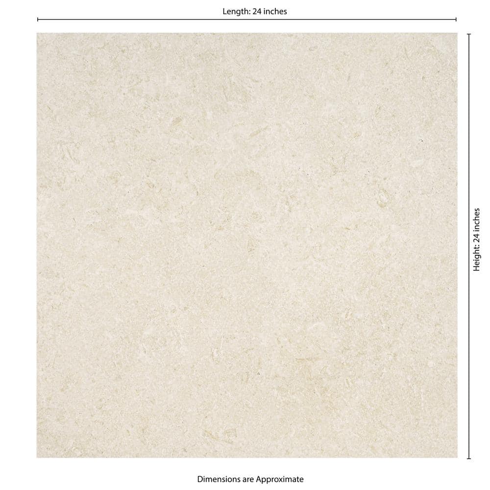 MSI Livingstyle Pearl 2 cm. x 24 in. x 24 in. Matte Porcelain Stone Look Paver (8 sq. ft./Case)