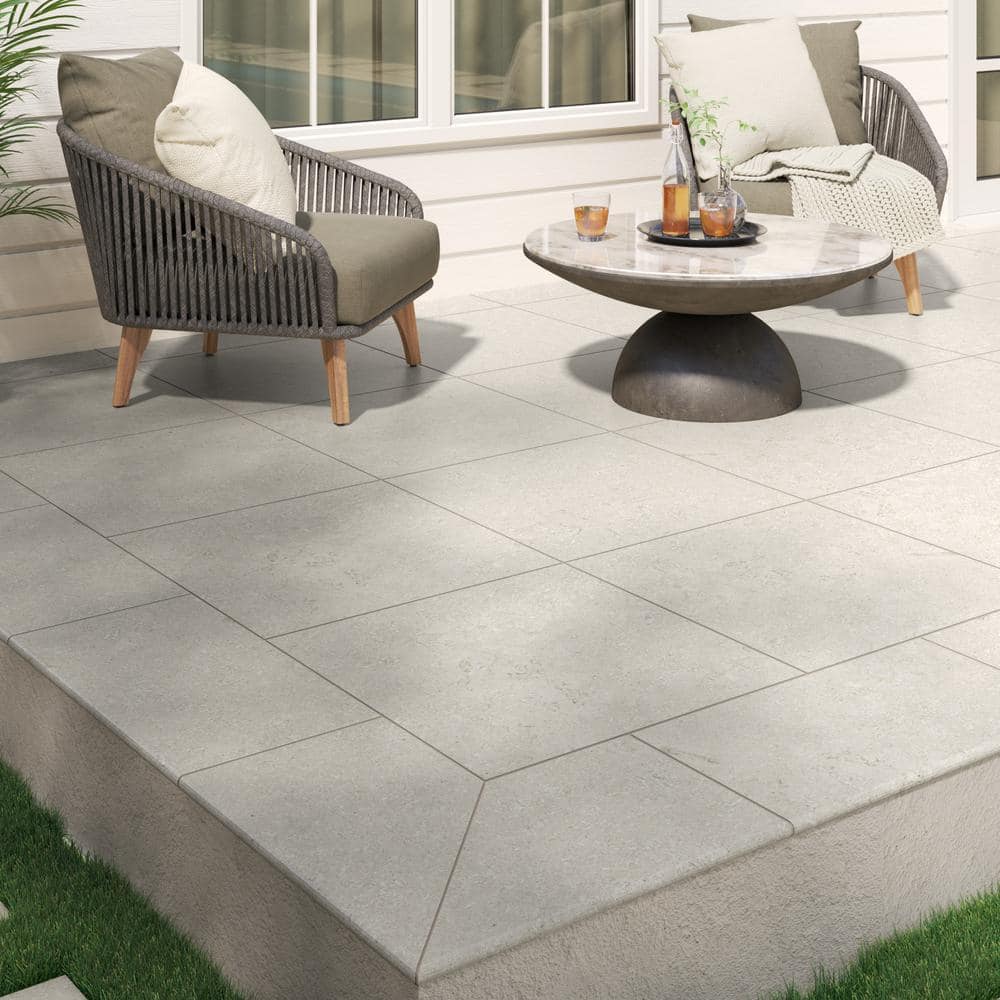 MSI Livingstyle Pearl 2 cm. x 24 in. x 24 in. Matte Porcelain Stone Look Paver (8 sq. ft./Case)