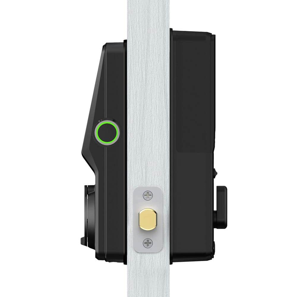 Lockly Secure Plus Matte Black Deadbolt WiFi Smart Lock with 3D Fingerprint, Touchscreen Keypad, works with Hey Google/Alexa