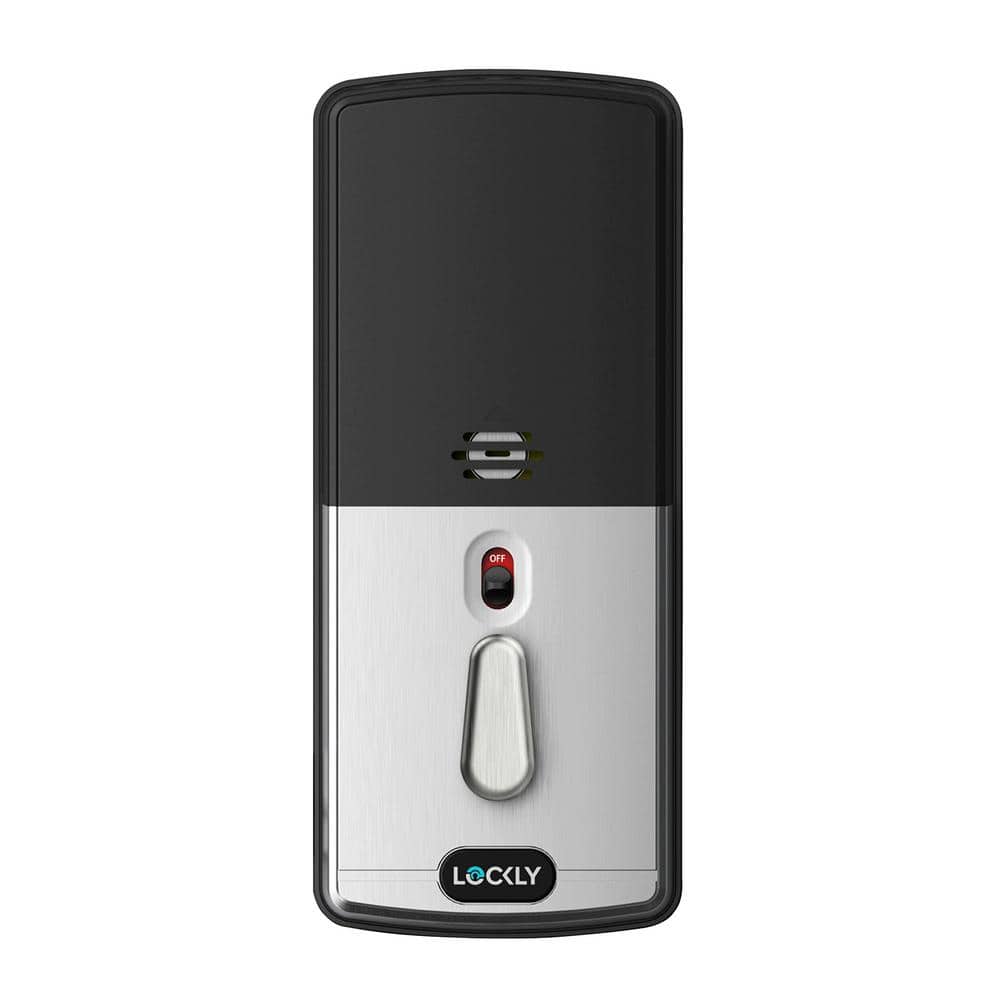 Lockly Secure Pro Satin Nickel Deadbolt WiFi Smart Lock with 3D Fingerprint, Hack-proof Keypad, Mobile app, Alexa/Hey Google