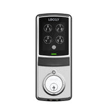 Lockly Model-S Satin Nickel Single-Cylinder Deadbolt Smart Lock with Hack-proof Touchsreen Keypad and Mobile App Control