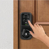 Lockly Secure Plus Matte Black Smart Touchscreen Hack-proof Keypad Door Latch Lock with Biometric Fingerprint and Bluetooth