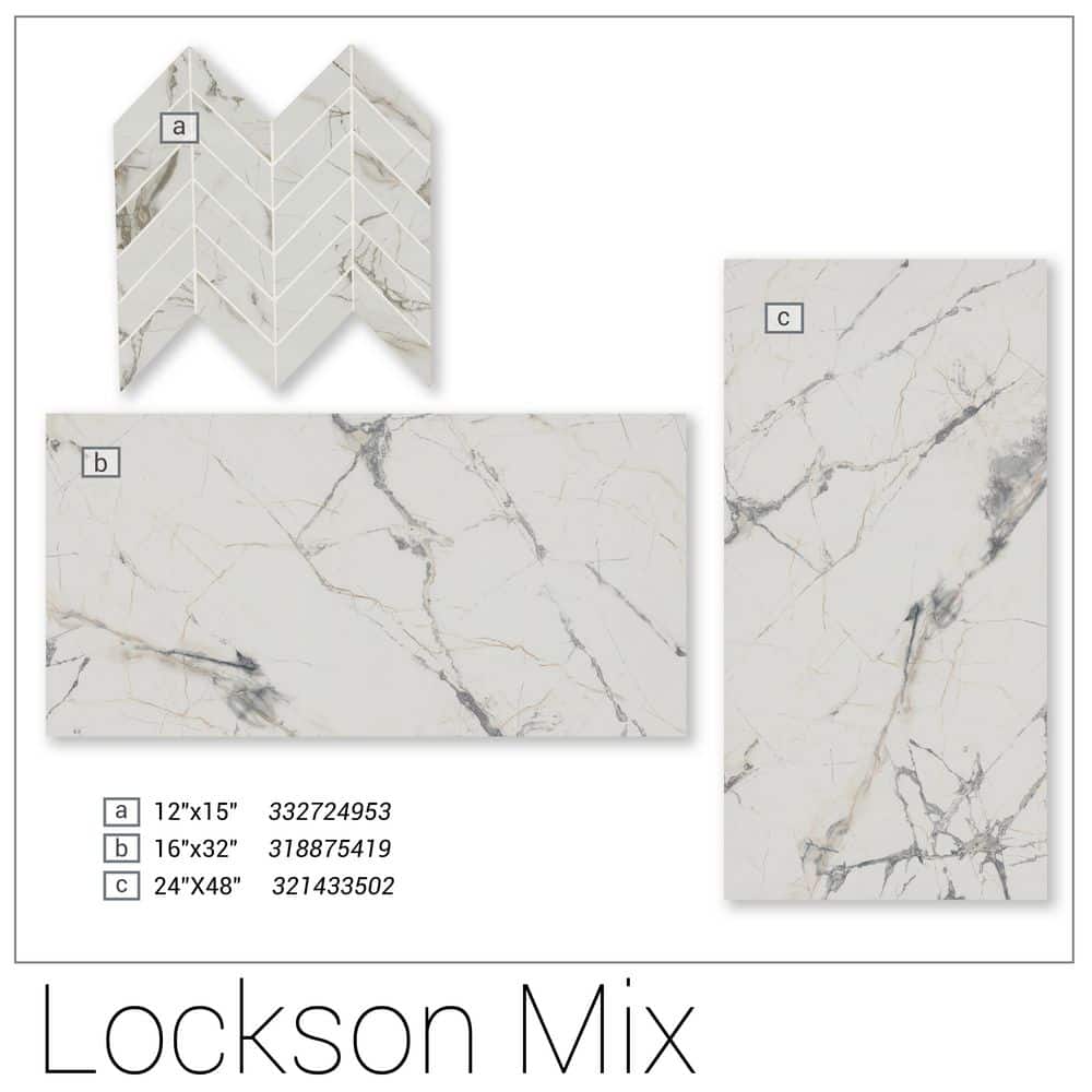 MSI Lockson Mix 16 in. x 32 in. Polished Porcelain Stone Look Floor and Wall Tile (13.56 sq. ft./Case)