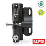 LOKKLATCH D&D Black Key-Lockable Gate Latch