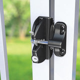 LOKKLATCH D&D Black Key-Lockable Gate Latch