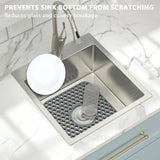 LORDEAR Silicone Kitchen Sink Bottom Grid, 14x11 Inch, Grey