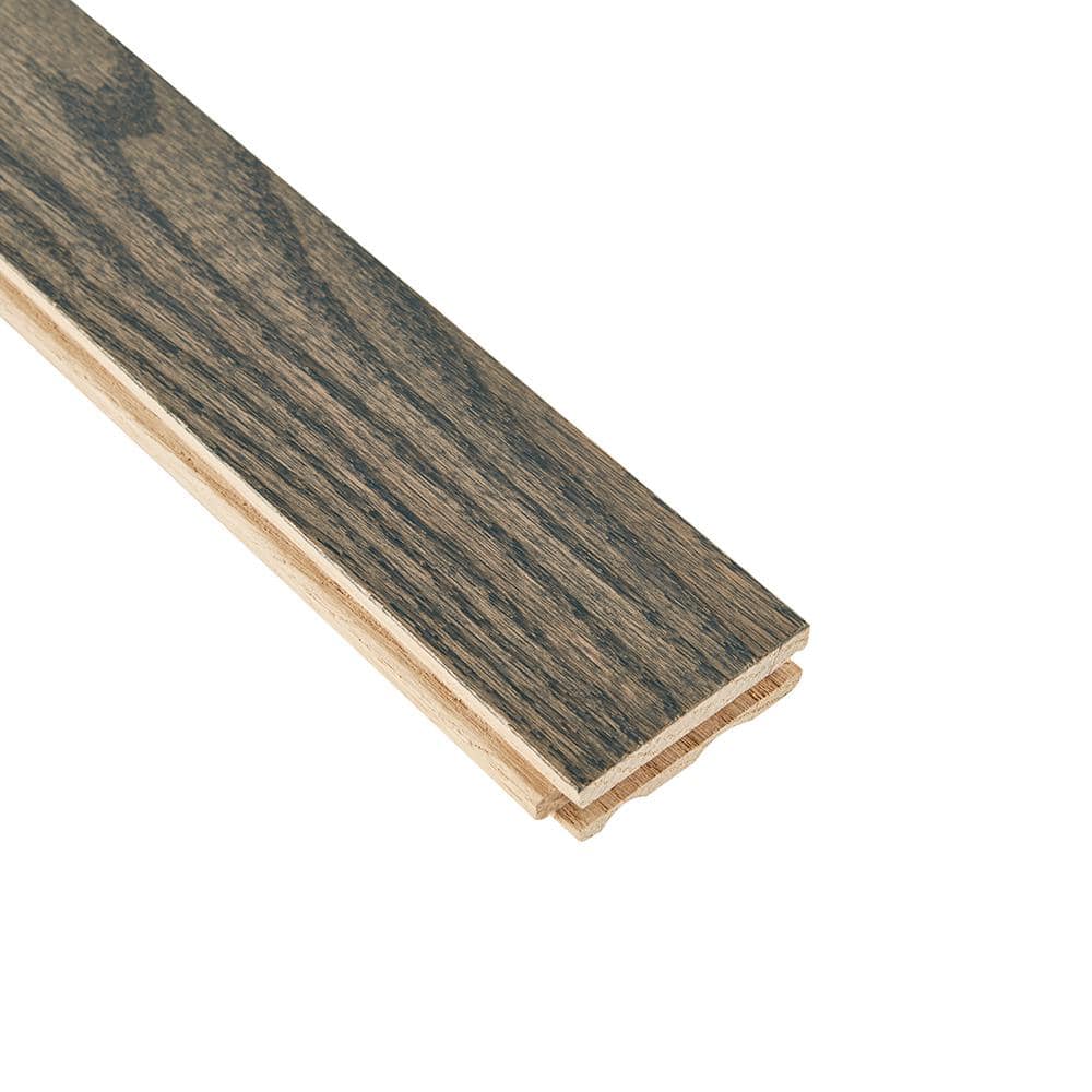 Bruce Plano Low Gloss Gray Oak 3/4 in. T x 3-1/4 in. W Smooth Solid Hardwood Flooring (22 sq.ft./ctn)
