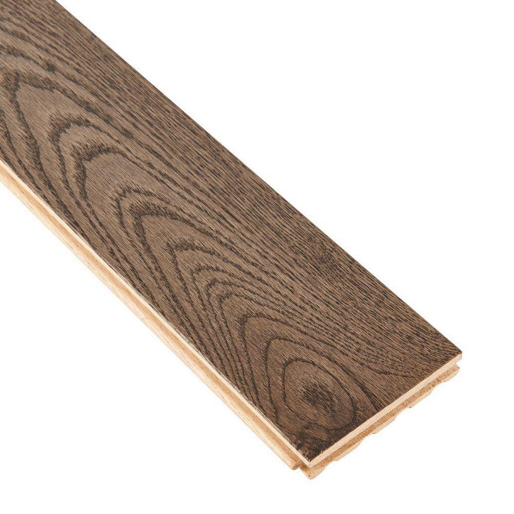 Bruce Plano Low Gloss Gray Oak 3/4 in. T x 4 in. W Smooth Solid Hardwood Flooring (18.5 sq.ft./ctn)