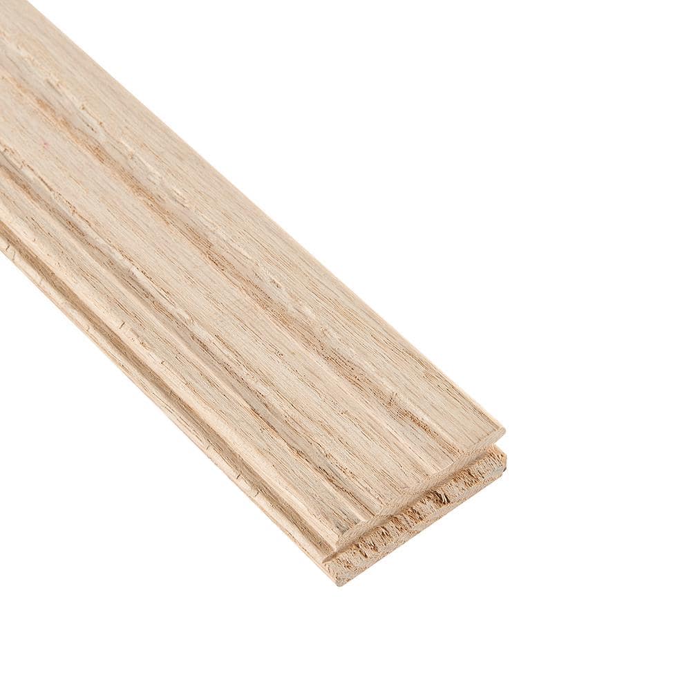 Bruce Plano Low Gloss Gunstock Oak 3/4 in. T x 2-1/4 in. W Smooth Solid Oak Hardwood Flooring (20 sq.ft./ctn)