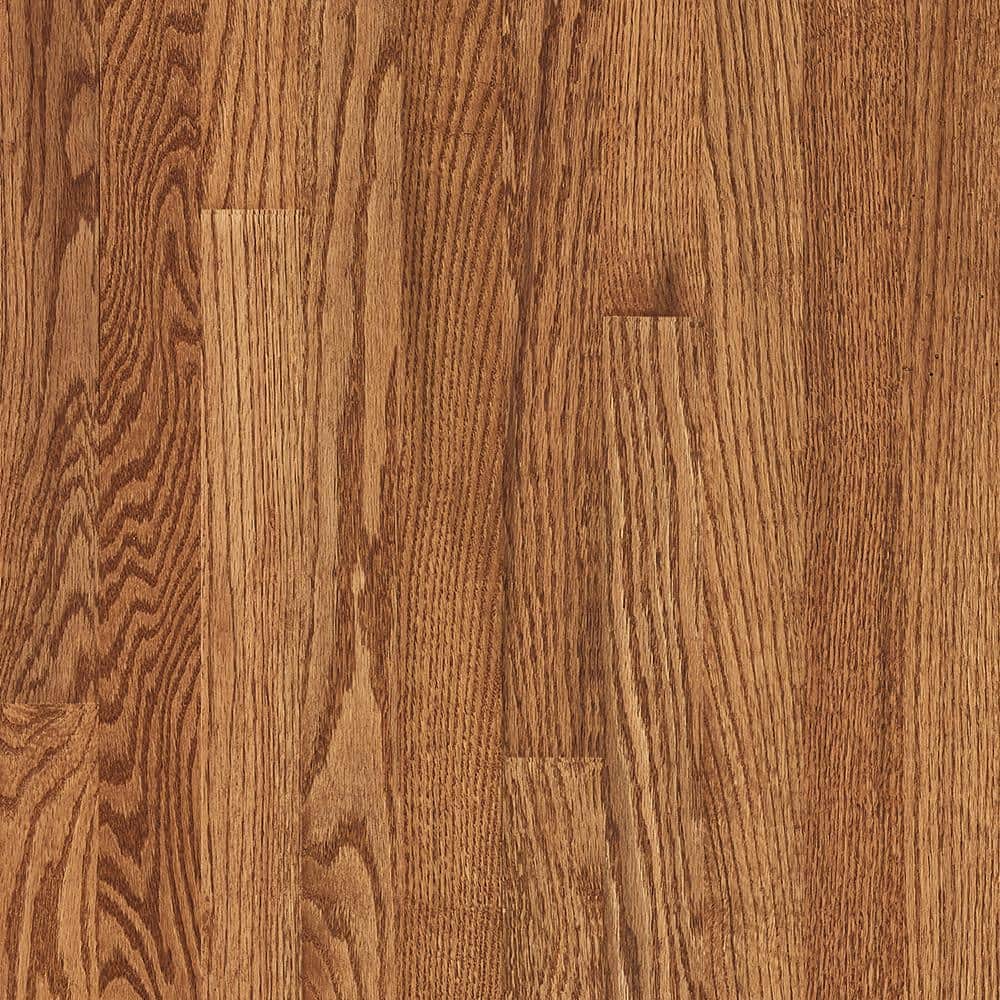 Bruce Plano Low Gloss Gunstock Oak 3/4 in. T x 2-1/4 in. W Smooth Solid Oak Hardwood Flooring (20 sq.ft./ctn)