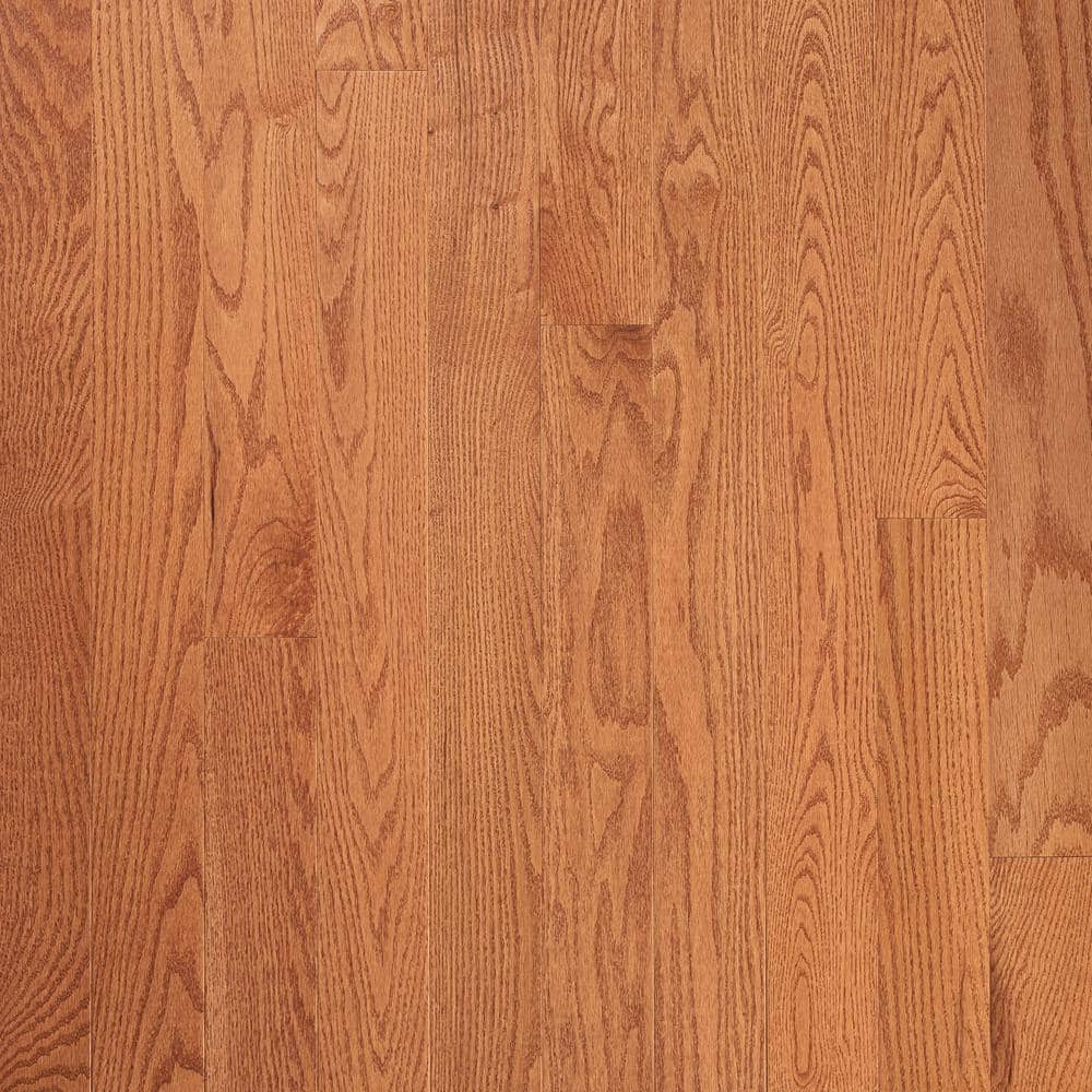 Bruce Plano Low Gloss Gunstock Oak 3/4 in. T x 5 in. W Smooth Solid Hardwood Flooring (23.5 sq.ft./ctn)