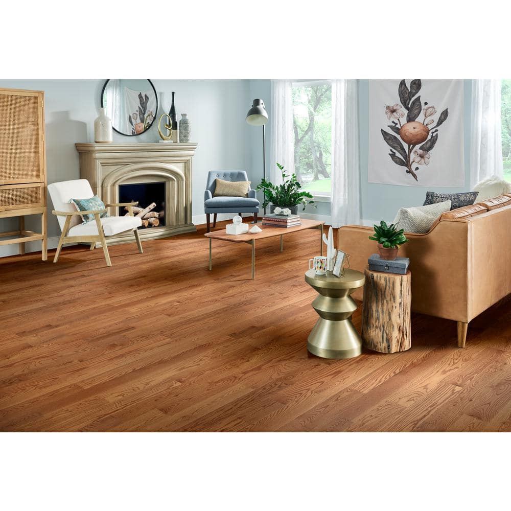 Bruce Plano Low Gloss Marsh Oak 3/4 in. Th x 5 in. W Smooth Solid Hardwood Flooring (23.5 sq.ft./ctn)