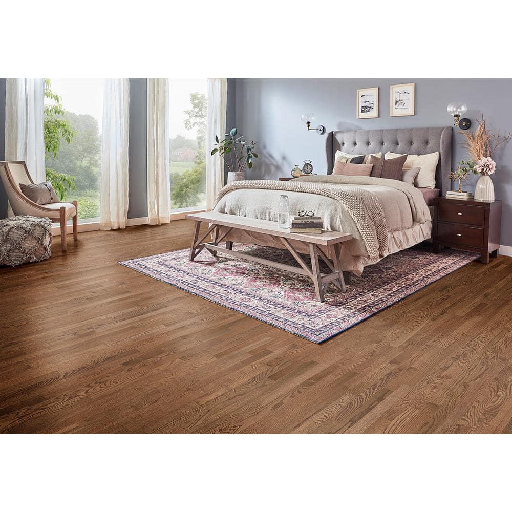 Bruce Plano Low Gloss Saddle Oak 3/4 in. T x 3-1/4 in. W Smooth Solid Hardwood Flooring (22 sq.ft./ctn)