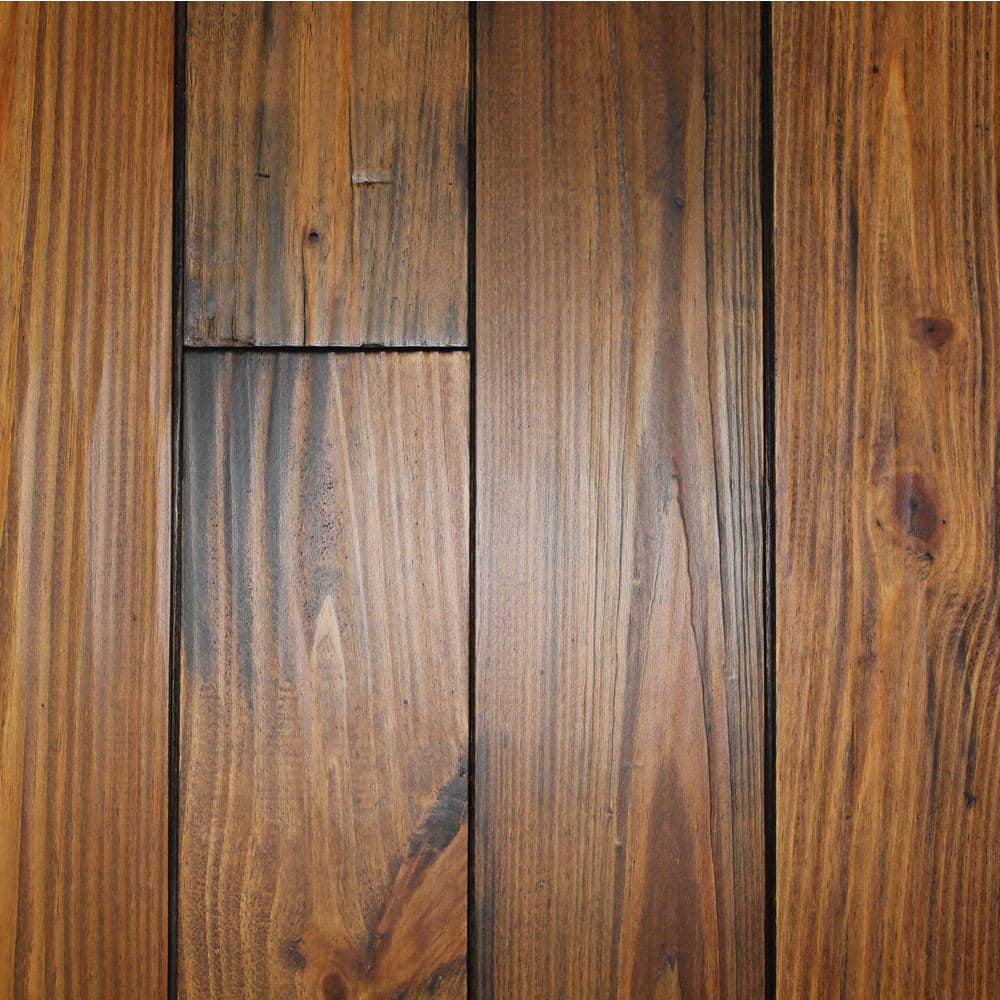 Roasted Pine 3/4 in. T x 5-1/8 in. W Hand Scraped Solid Hardwood Flooring (23.3 sq.ft./ case)